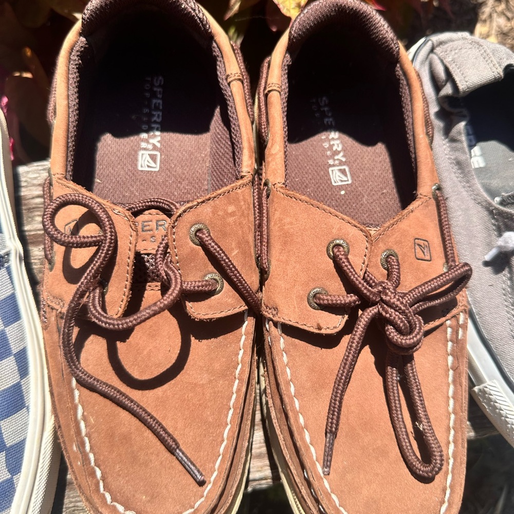Sperry Tan Leather Boat Shoes